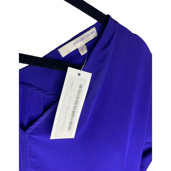 NWT Short Sleeve V-Neck Shift Dress Cobalt Blue - Size Small - Picture 3 of 5